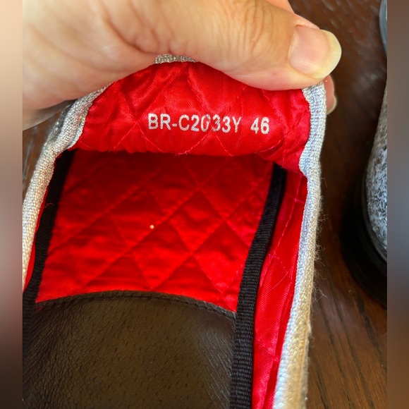 Elanroman sequin silver loafers Sz 42 (fit my husb a sz 12) Worn once. EUC - Picture 6 of 8